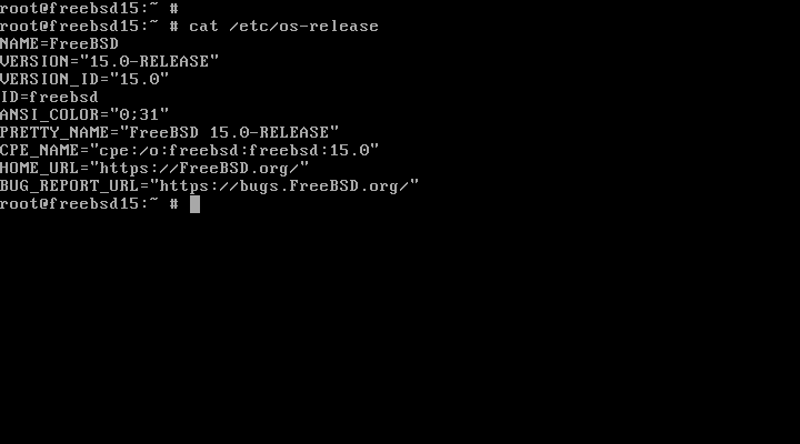 Mostrar información de la versión de FreeBSD Mostrar información de la versión de FreeBSD