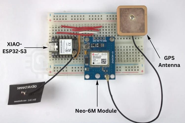 Esta imagen muestra el diseño del rastreador GPS basado en Circuit Digest esp32
