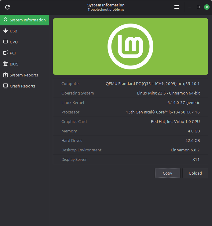 Nueva herramienta de información del sistema en Linux Mint 22.3 