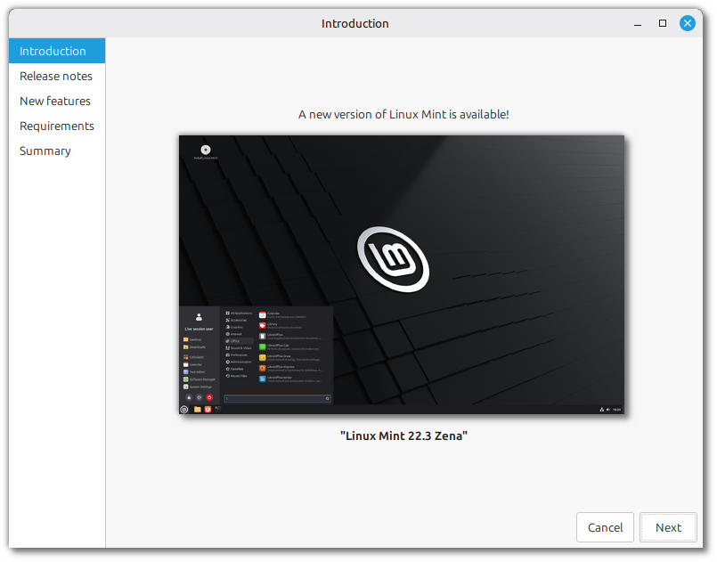 Actualización de Linux Mint 22.3 Zena