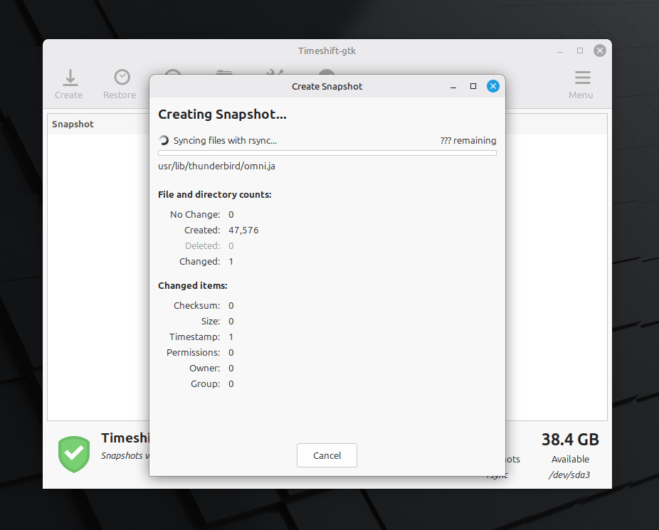 Cree instantáneas del sistema usando Timeshift en Linux Mint Cree instantáneas del sistema usando Timeshift en Linux Mint