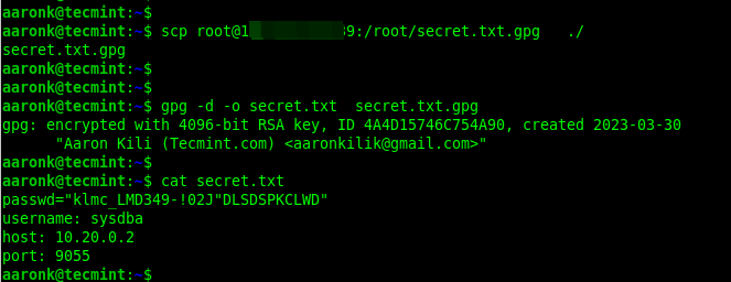 Descifrar archivos usando GPG en Linux