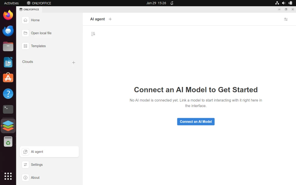 Configurar el agente AI en el editor de escritorio de ONLYOFFICE