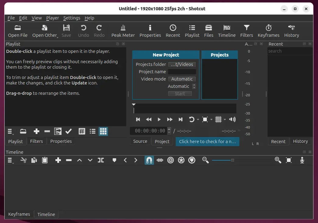 Shotcut - Editor de vídeo