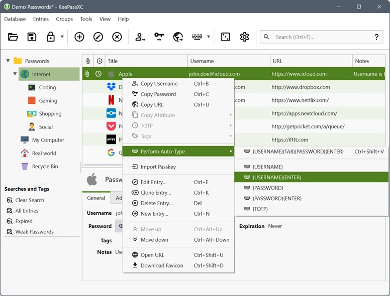 KeePassXC - Administrador de contraseñas