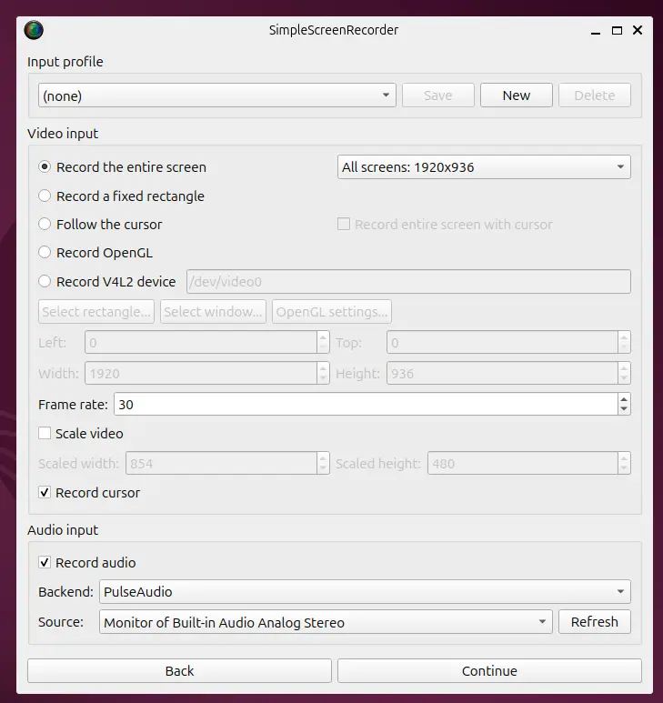 Grabador de pantalla sencillo