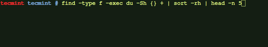 Encuentre el tamaño de archivo más grande en Linux