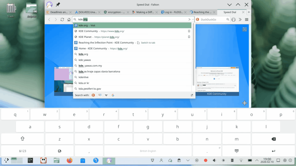 Teclado en pantalla en KDE Plasma 6.6 Teclado en pantalla en KDE Plasma 6.6