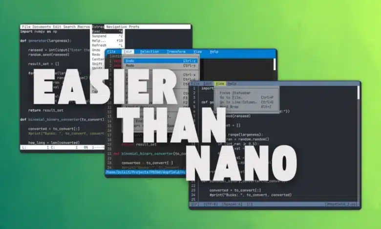 Nano ¿Te sientes complicado? Pruebe estos 5 editores de terminal más simples