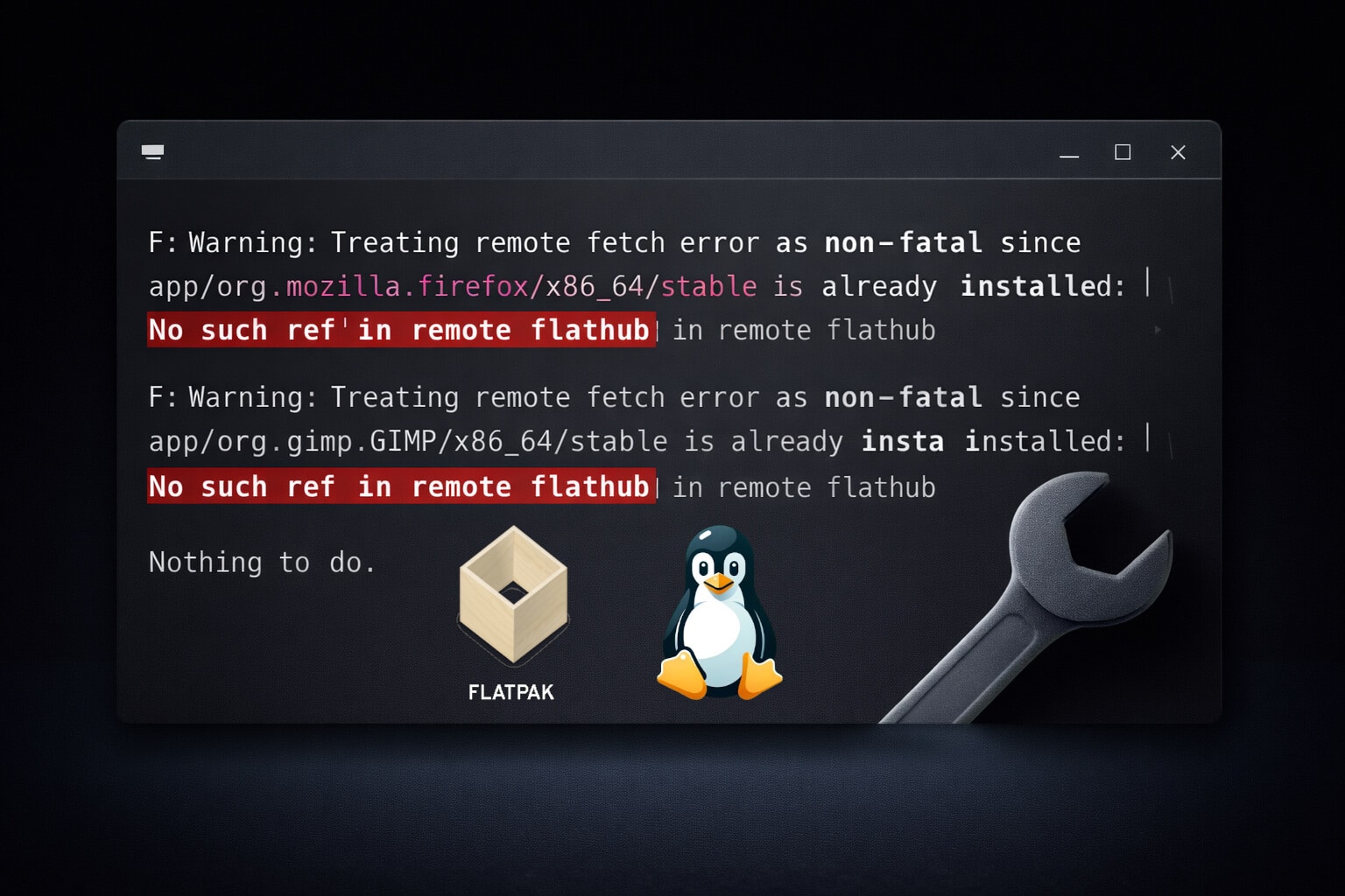 Se corrigió el error de Flatpak "No existe tal referencia en Flathub ...