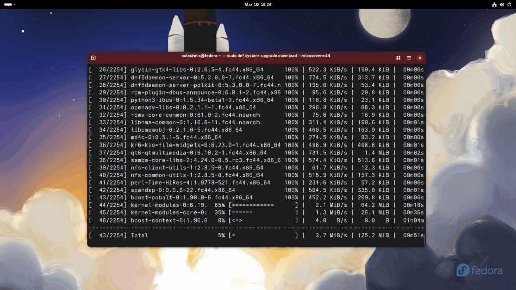 Actualización de Fedora 44 Beta Actualización de Fedora 44 Beta