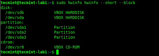 Ver descripción general del disco de Linux