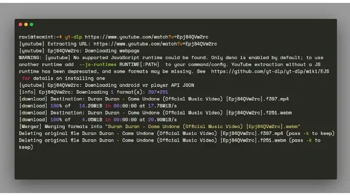 dlp - Descargar vídeos y audio de YouTube en Linux
