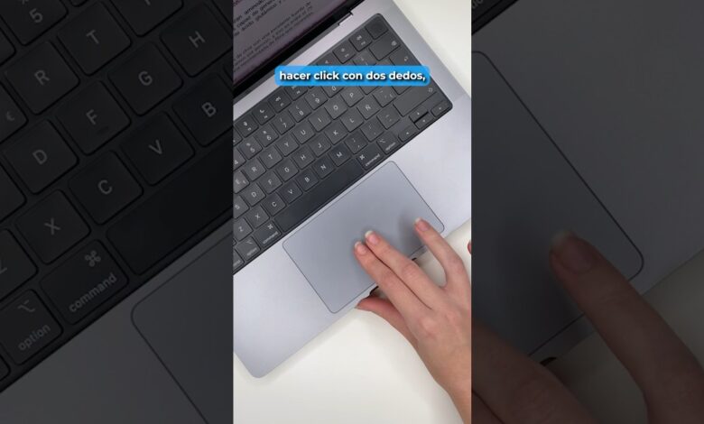 ¿Cómo hacer clic derecho en MAC desde el trackpad? | Tutorial de #cortos de MacBook