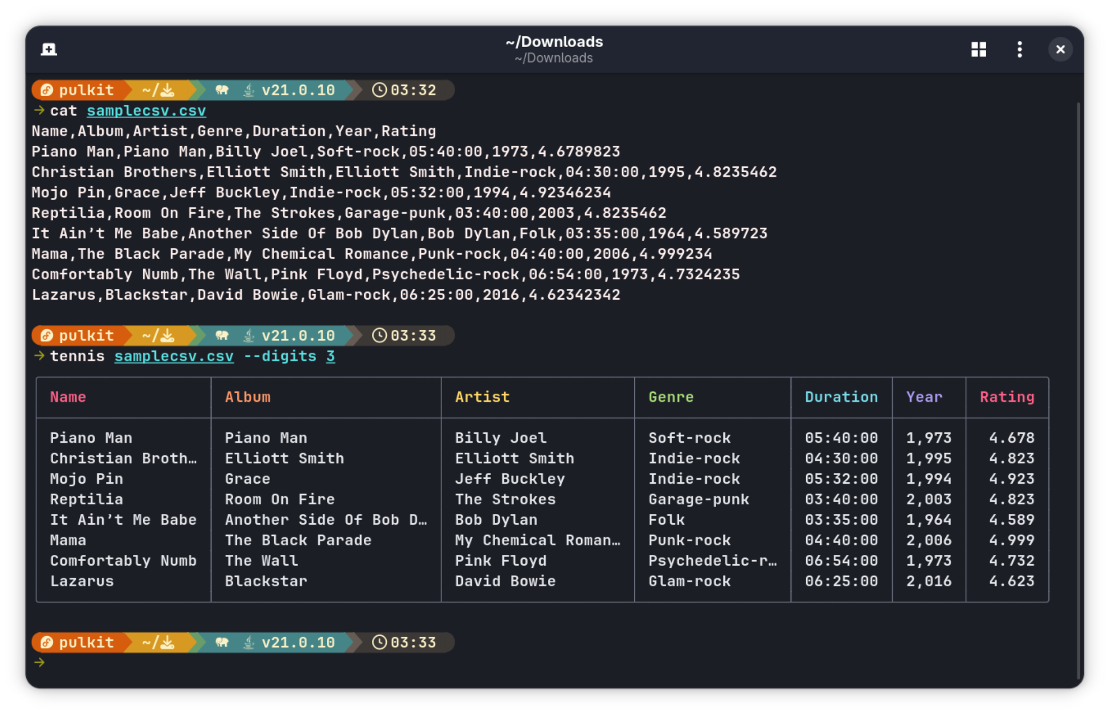 Archivo CSV con número limitado de decimales