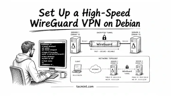 Cómo configurar WireGuard VPN de alta velocidad en Debian 13