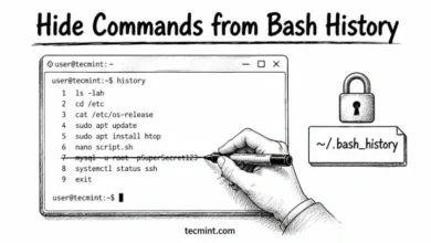 Cómo excluir contraseñas del historial de Bash en Linux