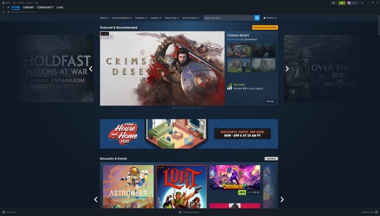 La página de inicio de Steam Store se actualizó en versión beta, así como otra solución beta de SteamRT3 para Linux.