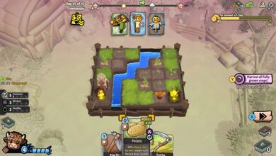 Paga tus deudas con un codicioso propietario en el adorable constructor de mazos Cropdeck.