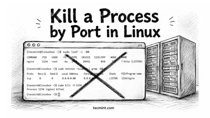 Cómo cerrar un puerto abierto matando el proceso en Linux