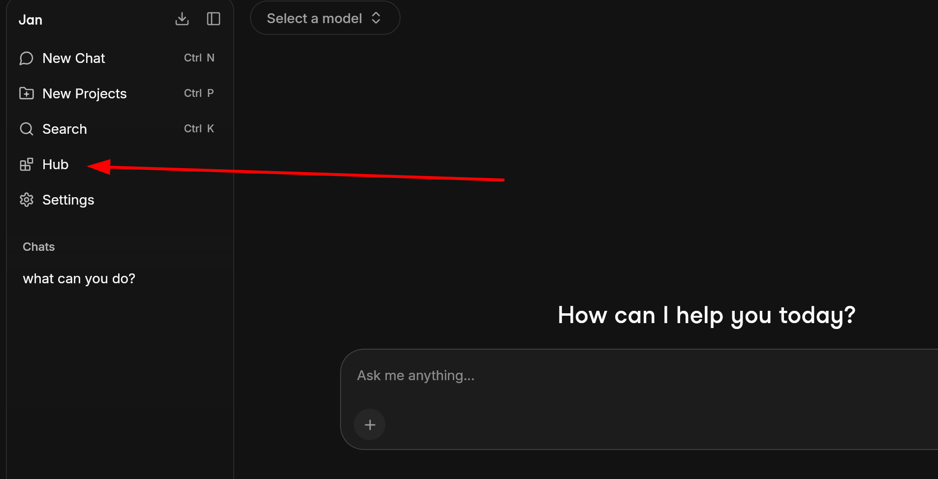 Cómo descargar modelos de IA en la aplicación Jan AI