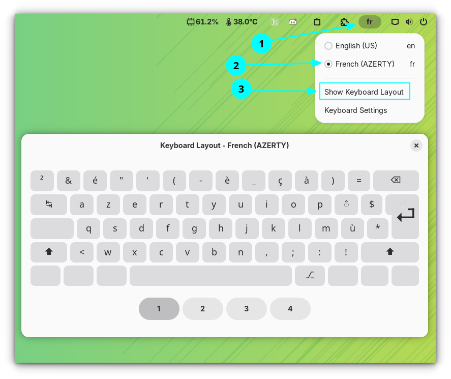 consejos de distribución del teclado gnome