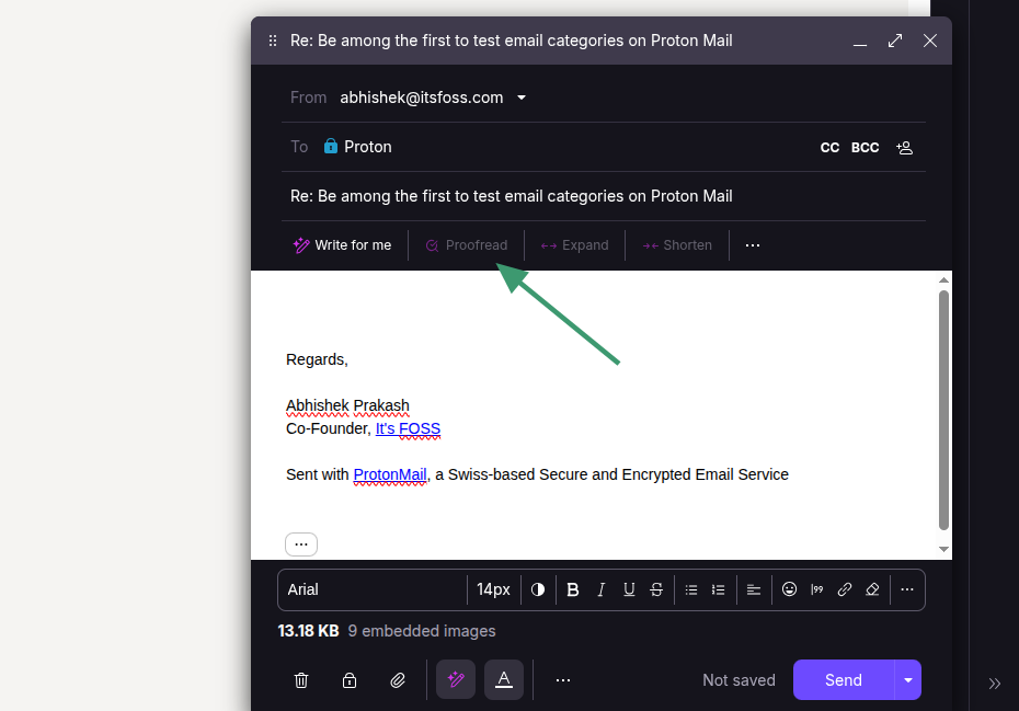 El asistente de inteligencia artificial de Protonmail