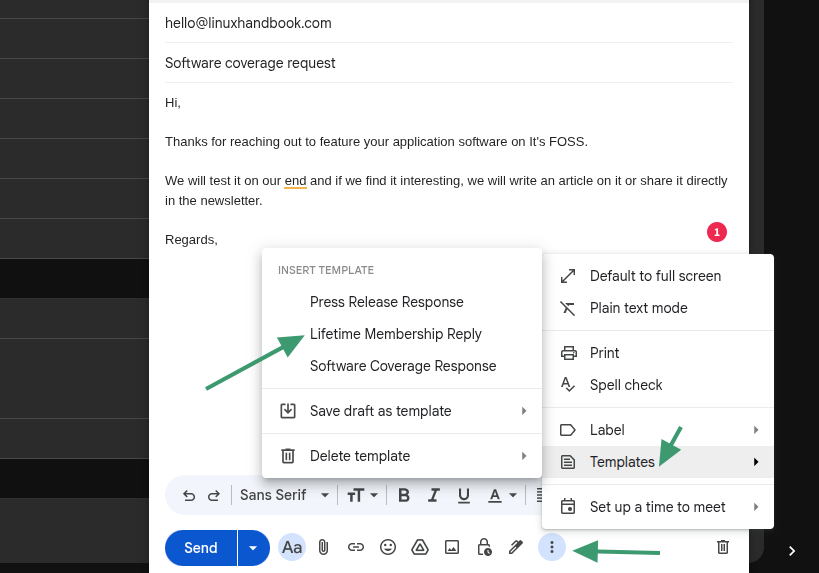 Respuestas almacenadas de Gmail