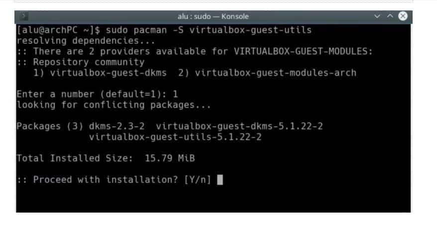 Instalación de la utilidad para invitados VirtualBox