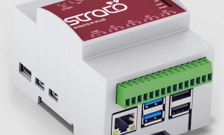 Sfera Labs lanza Strato Pi Plus con quad RS-485 y CAN FD