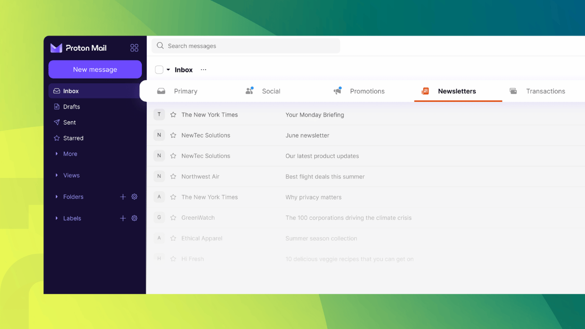 Proton Mail quiere organizar tus correos electrónicos automáticamente