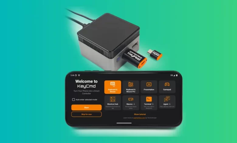 Este dispositivo micro USB convierte tu teléfono en un teclado, ratón y terminal SSH