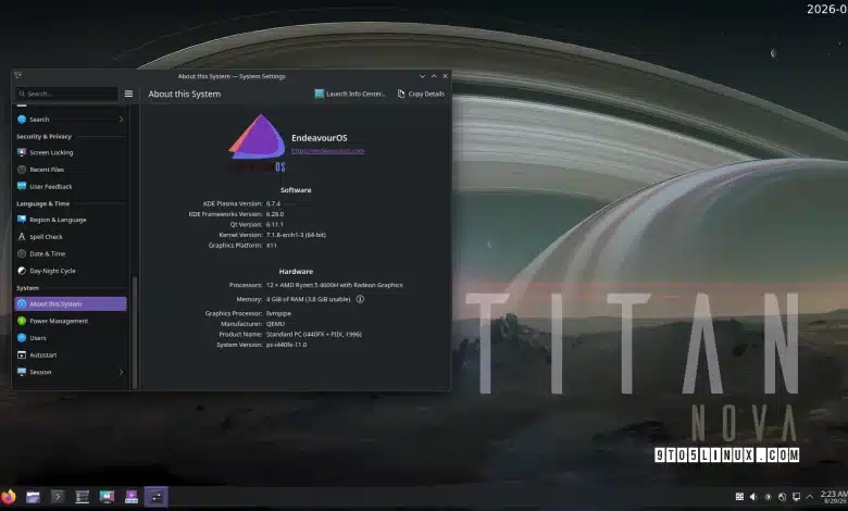 EndeavourOS Titan Nova