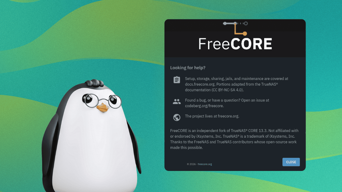 FreeCORE es lo que debería tener tu caja TrueNAS CORE