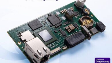 HMI de 5 pulgadas y SBC de 47 x 114 mm ejecutándose en Dragonwing IQ-2390