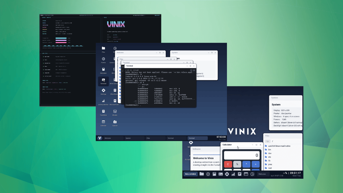 Vinix no es una distribución de Linux, pero puede ejecutar juegos, Docker y QEMU