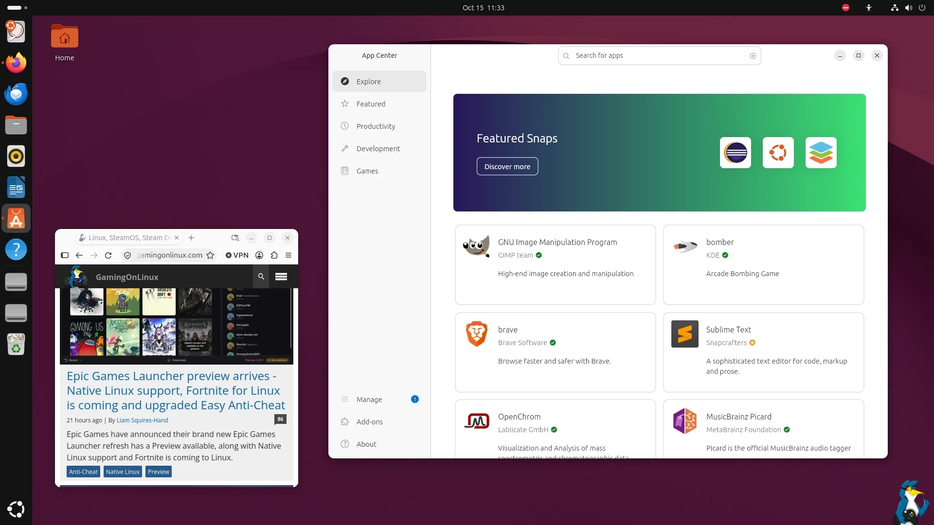 Captura de pantalla de Ubuntu 26.10 (Stonking Stingray)